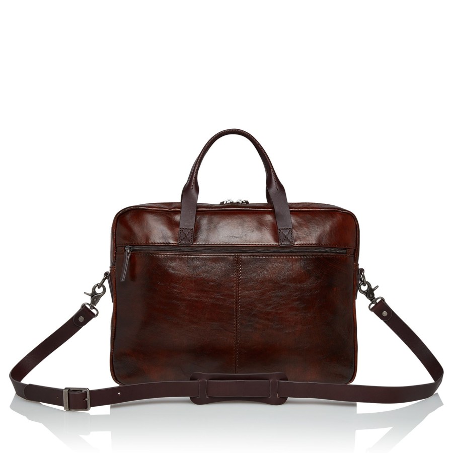 Werktassen Castelijn & Beerens | Castelijn & Beerens Rien Laptop Bag 15.6" + Tablet Single Zip Cognac