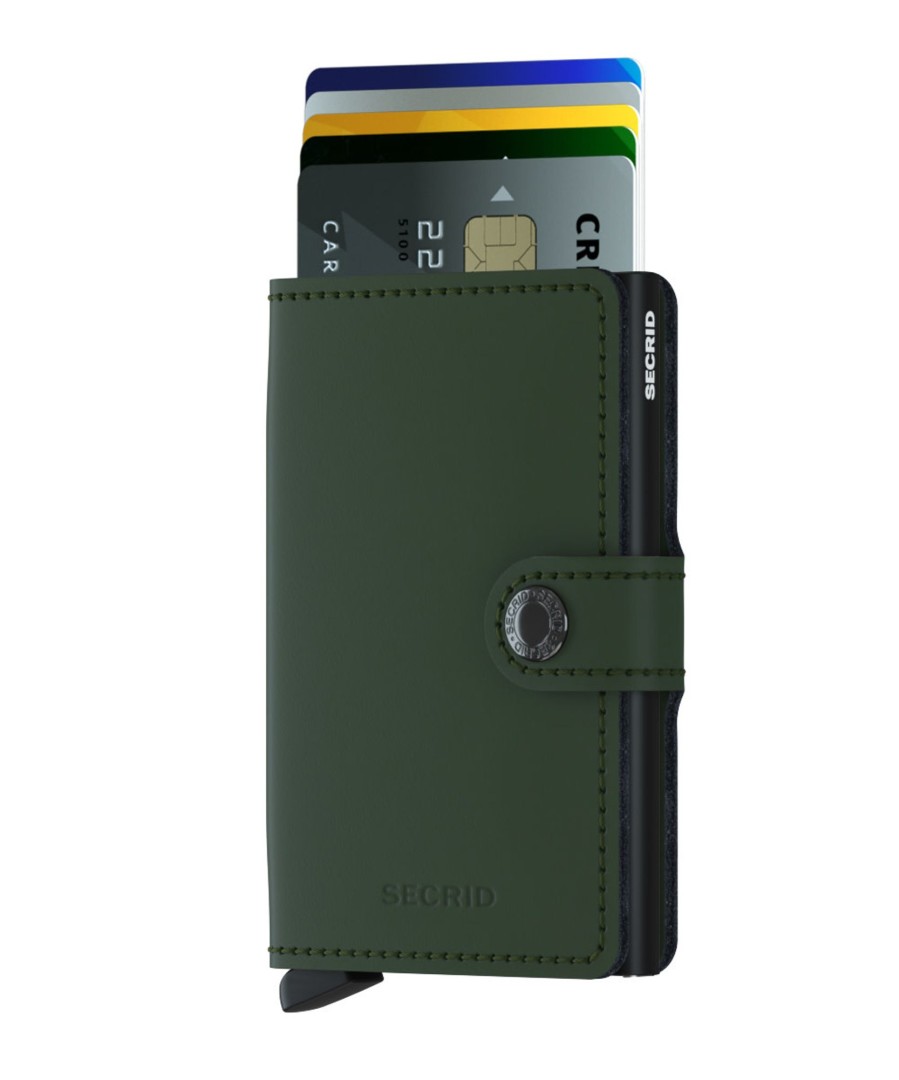 Portemonnees Secrid | Secrid Miniwallet Matte Green Black