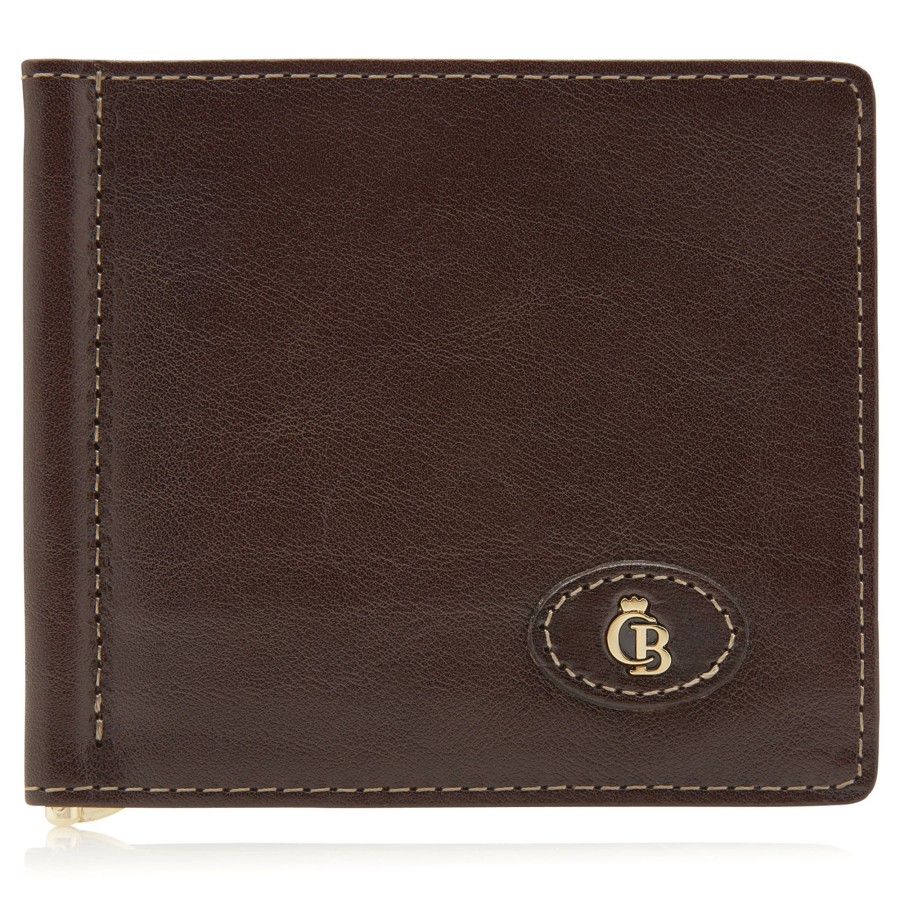 Portemonnees Castelijn & Beerens | Castelijn & Beerens Gaucho 3 Card Dollarclip Mocca